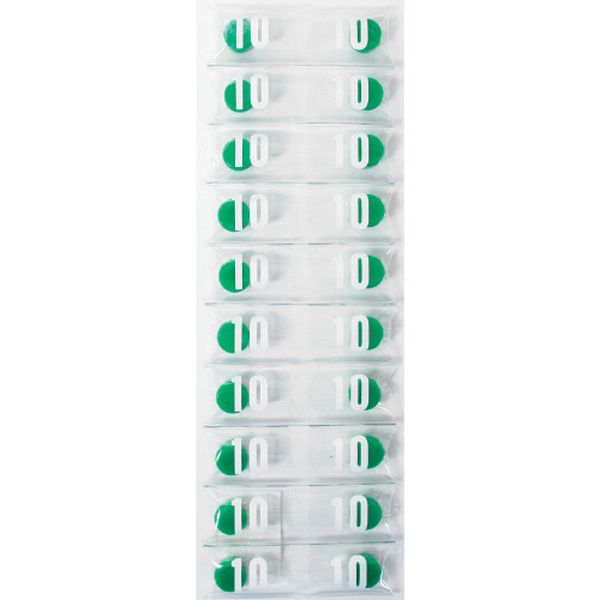 MR10GR 356-1527  カラーマグネット丸型＃10 緑 20個入り