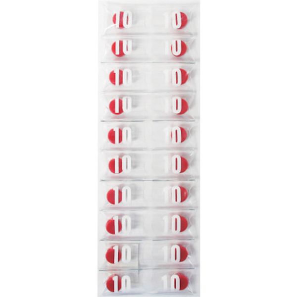 MR10RD 356-1465  カラーマグネット丸型＃10 赤 20個入り