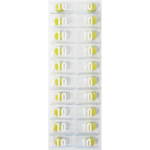 MR10YL 356-6385  カラーマグネット丸型＃10 黄 20個入り