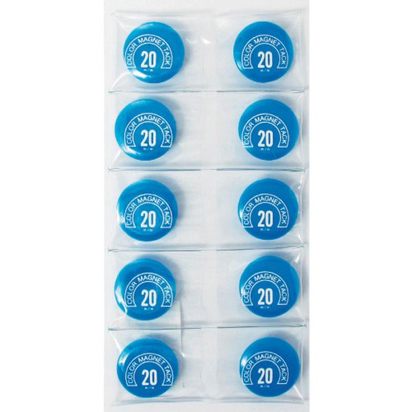 MR20BU 358-9858  カラーマグネット丸型＃20 青