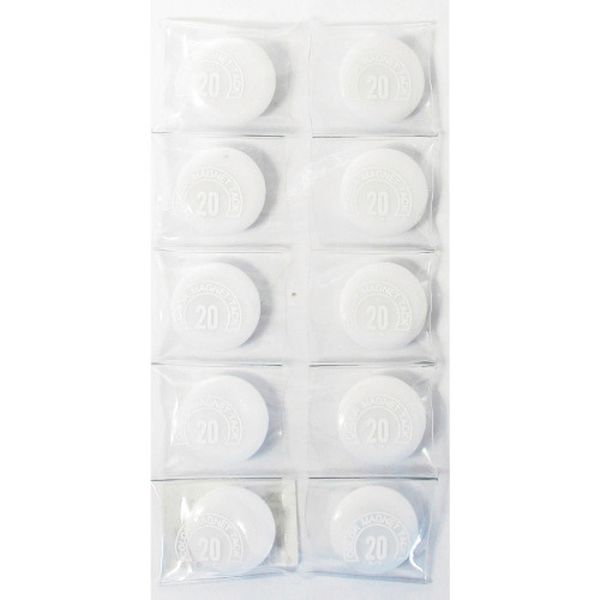 MR20WH 358-9887  カラーマグネット丸型＃20 白 10個入り