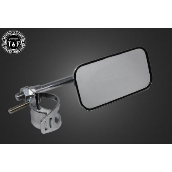 スクエアサイドミラー(フォーククランプ式) メッキ