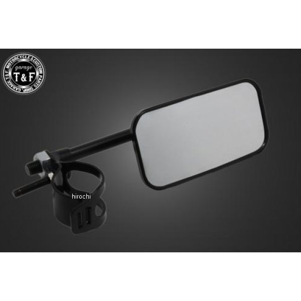 スクエアサイドミラー(フォーククランプ式) ブラック