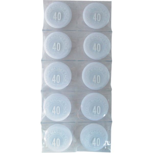 MR40WH 356-4783  カラーマグネット丸型＃40 白