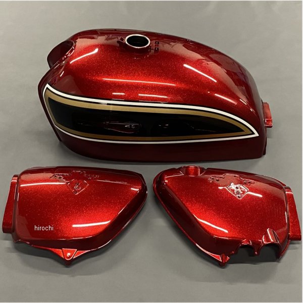 エムテック中京 K5 タンク、サイドカバーセット フレークアプリコットレッド