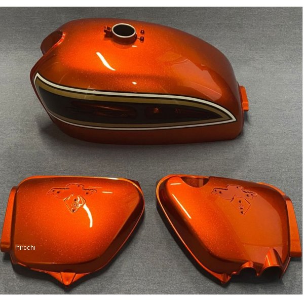 エムテック中京 K3-K6 タンク、サイドカバーセット フレークサンライズオレンジ