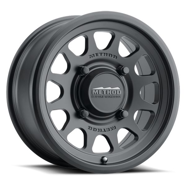 Method MR414 Bead Grip 15x7 / 5+2/38mm Offset / 4x156 / 132mm CB Matte Black Wheel