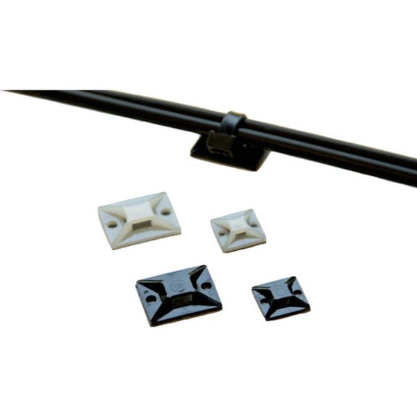 MT20EX2 501-0199  結束バンド用固定具 屋内用 超強力粘着多用途テープ付 100個入り