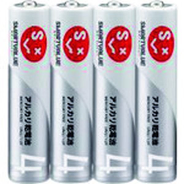 N124J4P 196-1483  365388)アルカリ乾電池 単4×4本