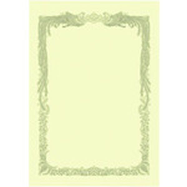 196-6215  830370OA賞状用紙クリーム横書用A410枚