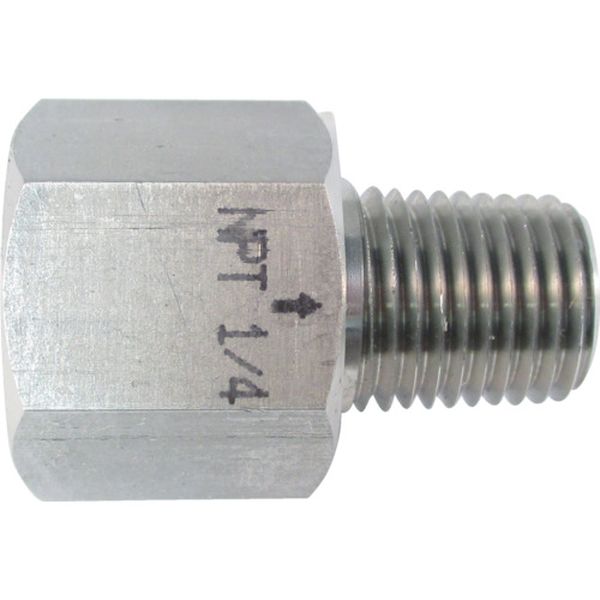 ステンレス製 変換内外ソケット 外NPT1/4×内PT1/4