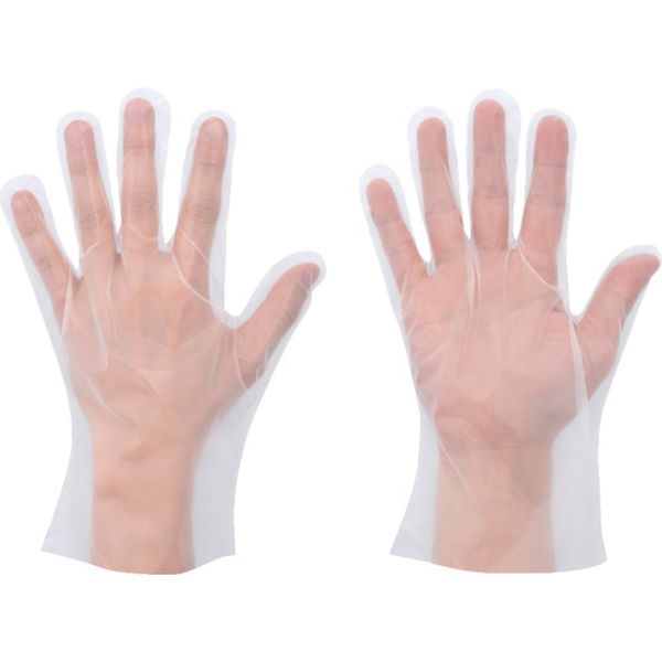 ポリエチレン使い捨て手袋 ナイスハンドきれいな手つかいきりグローブ 内エンボス20枚入 Mサイズ