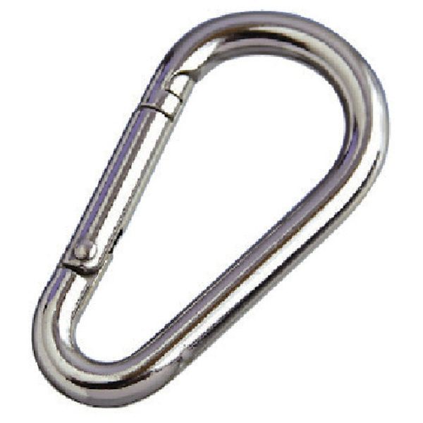 NK4A 849-2072  ステンレス ナス型カラビナ(環なし) 線径4mm長さ45mm