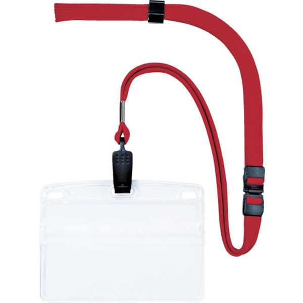 ＯＰ　吊り下げ名札　名刺サイズ　１０枚　赤