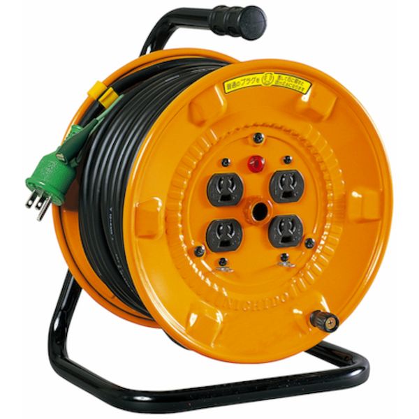 NNPE24N 566-2099  電工ドラム 100V アース付 抜け止め式 20m