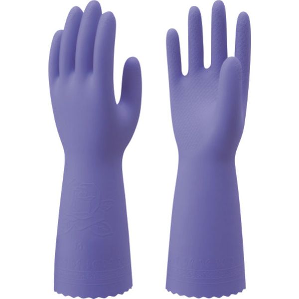 NO133L 682-0222  塩化ビニール製化学防護手袋 バイオレット Lサイズ