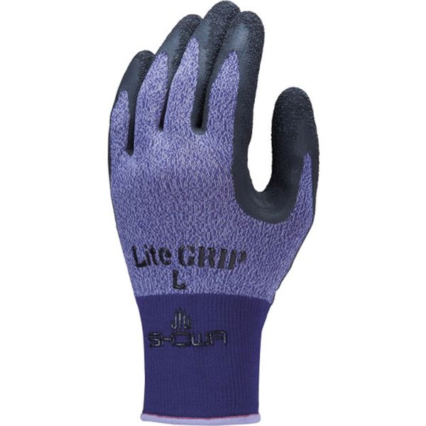 NO341LP3P 天然ゴム背抜き手袋 天然ゴム背抜き手袋 NO341 ライトグリップ 3双入 Lサイズ パープル