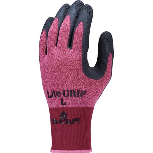 NO341LR3P 天然ゴム背抜き手袋 天然ゴム背抜き手袋 NO341 ライトグリップ 3双入 Lサイズ レッド