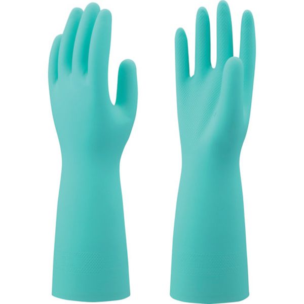 NO138LG10P ニトリルゴム手袋 まとめ買い 簡易包装ニトリルゴム製手袋薄手10双入 グリーン Lサイズ