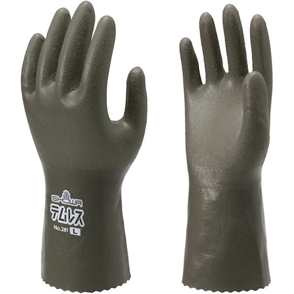 NO281LOG  ポリウレタン手袋 NO281 テムレス オリーブグリーン Lサイズ