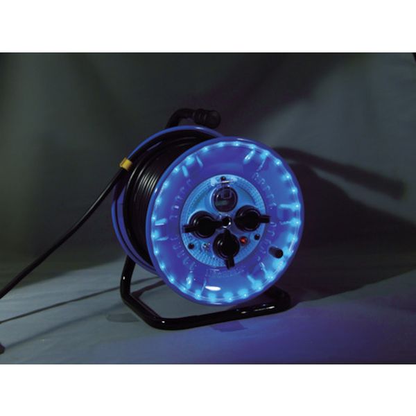 防雨型電工ドラム　ＬＥＤラインドラム　緑