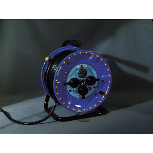 防雨型電工ドラム　ＬＥＤラインドラム　オレンジ