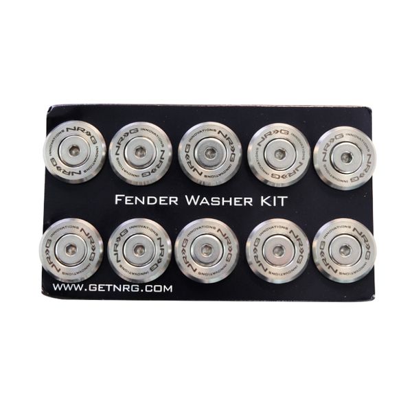M-Style Fender Washer Kit (TI Series) M6 Bolts For Plastic (Silver Wshr/Silver Scrw) - Set of 10