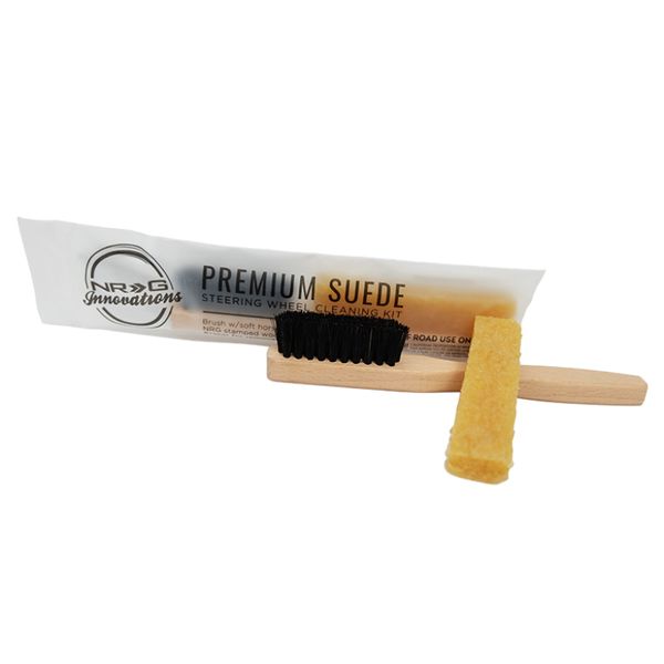 Suede Steering Wheel Cleaning Kit- Including Eraser and Horse Brush