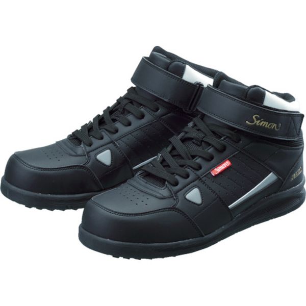 安全スニーカー　編上靴　紐　ＮＳ３２２ブラック　２５．０ｃｍ