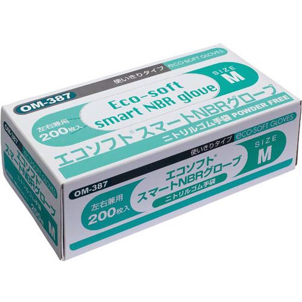 OM387L  エコソフトニトリルホワイトL 200枚入