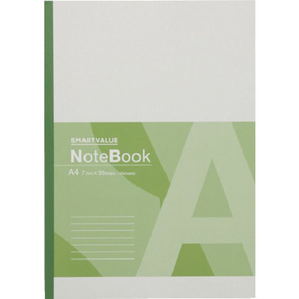 525-1996  120352)再生紙ノート A4 A罫1冊