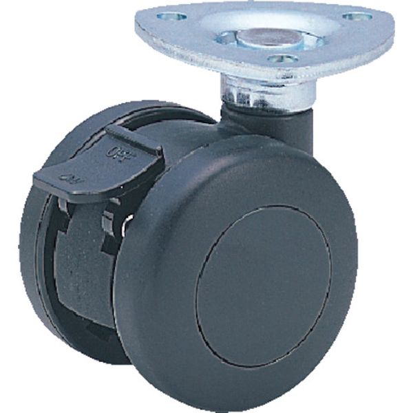 P50GS 809-2726  双輪キャスターS付自在車 50径ナイロン車輪