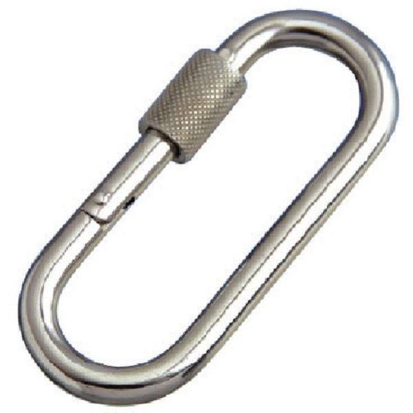 P6B 849-2135  ステンレス プチカラビナ(環付) 線径6mm長さ65mm