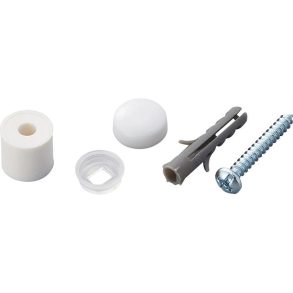 PBHT126 688-9318  パンチングボード 壁面用 止め具セット 白 6組入