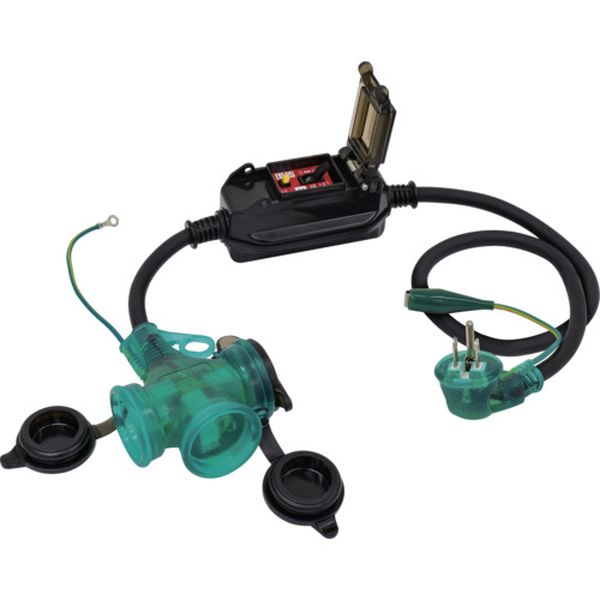 PBWLEKTS 698-7775  防雨Lヘナポッキン延長ブレーカ 過負荷漏電保護兼用