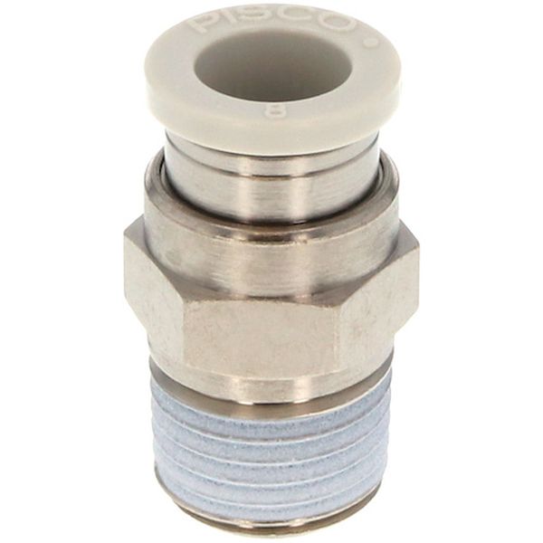 PC601W チューブフィッティング ストレート チューブ外径：6mm ネジサイズ：R1/8 ライトグレー仕様