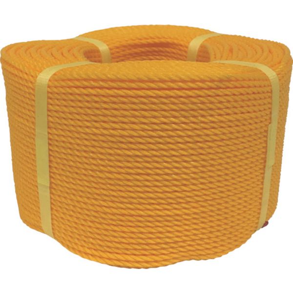 PE70 113-7053  ロープ PEロープ巻物 3φ×200m イエロー