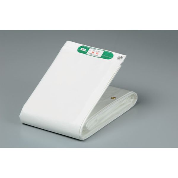 PEBOD5454 437-7101  ターピー PE防炎シート ホワイト 5.4m×5.4m