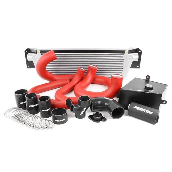 PERRIN 15-21 Subaru WRX Front Mount Intercooler Boost Tubes + Hardware - Red Tubes