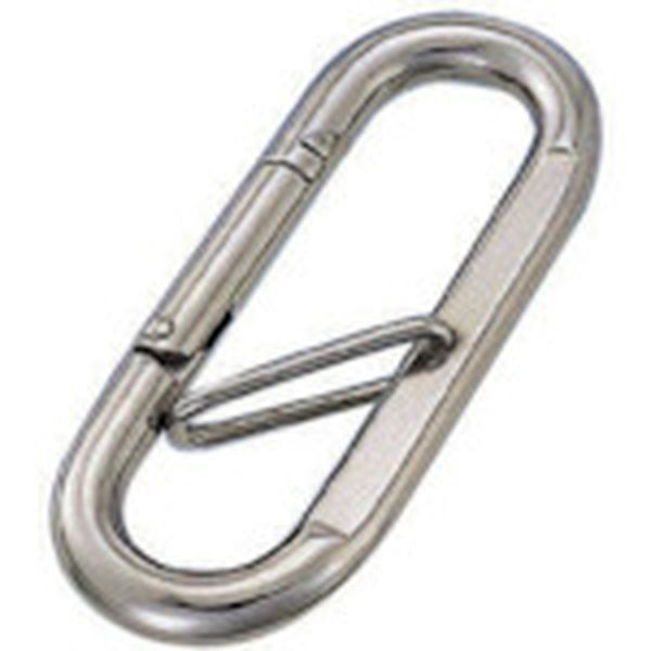 PK10 849-2189 リングキャッチ ステンレス プチカラビナ(ハズレ止め付) 線径10mm 長さ88mm