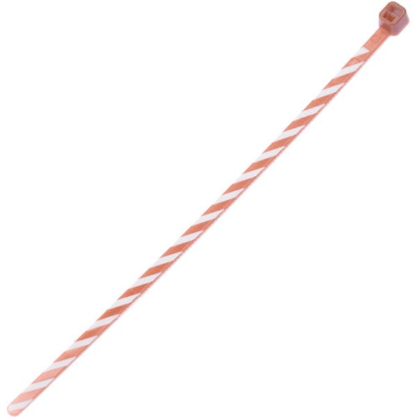 ストライプナイロン結束　茶／白