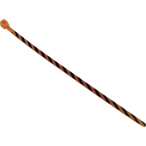 ストライプナイロン結束バンド　オレンジ／黒