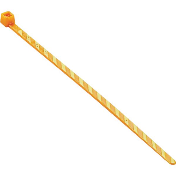 ストライプナイロン結束バンド　オレンジ／黄