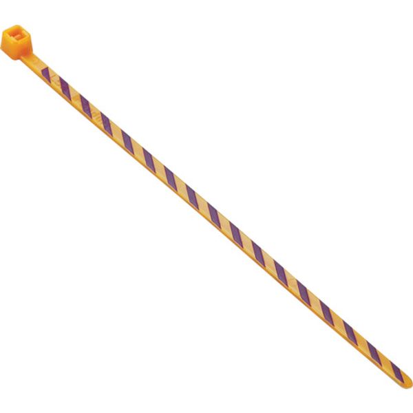 ストライプナイロン結束バンド　オレンジ／紫