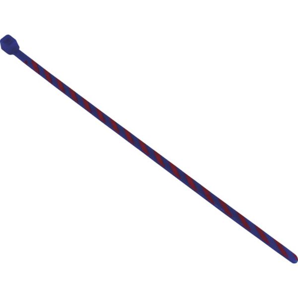 ストライプナイロン結束バンド　青／赤