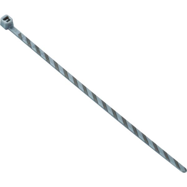 ストライプナイロン結束バンド　グレー／黒