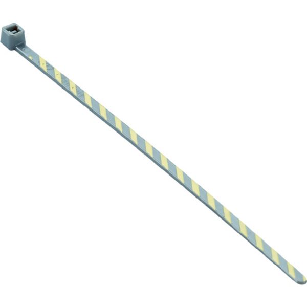 ストライプナイロン結束バンド　グレー／黄