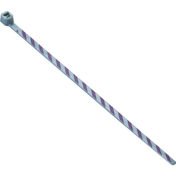 ストライプナイロン結束バンド　グレー／紫