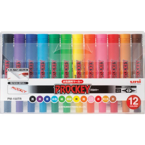 857-6579  水性顔料マーカー プロッキーツイン 12色セット