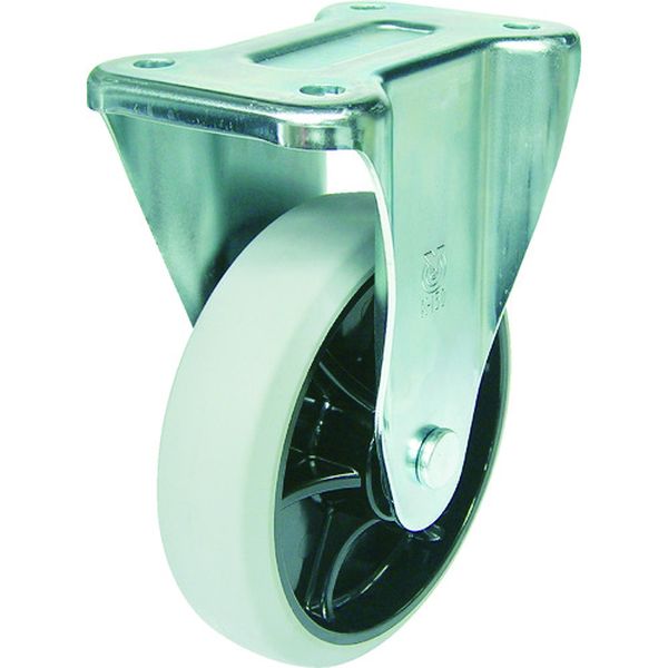 新型プレスキャスター固定車 100径ナイロンホイルウレタン車輪